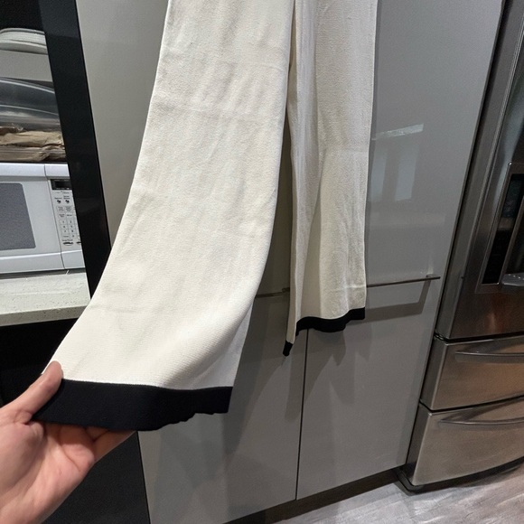 Zara Knit Cream Wide Leg Pants - Picture 2 of 10